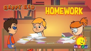 Happy Kid  Homework  Episode 23  Kochu TV  Malayalam [upl. by Salman]