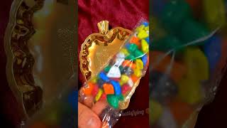 Satisfying Asmr😍❤ asmr Golden plate and stone chocolates 🍫😋 [upl. by Lurline]