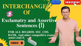 Interchange of exclamatory and assertive sentences transformation [upl. by Nilauqcaj]