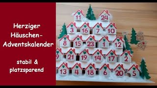 Herziger Häuschen Adventskalender  stabil amp platzsparend  Stampin´ Up® [upl. by Laekcim]