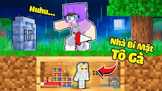 TÔ GÀ THỬ THÁCH 24H XÂY CĂN NHÀ SIÊU BÍ MẬT BÊN DƯỚI BIA MỘ CỦA MÌNH TRONG MINECRAFT VÀ CÁI KẾT [upl. by Keavy]