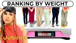 Blindfolded Women Guess Each Others Weight [upl. by Ardehs443]