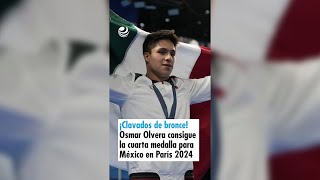 ¡Clavados de bronce Osmar Olvera consigue la cuarta medalla para México en París 2024 [upl. by Kassey]