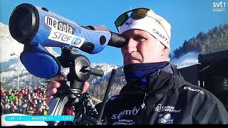 Jaktstart Hochfilzen 🇸🇪 Elvira Öberg 1 intervju skidskytte world cup 2324 [upl. by Tsiuqram]