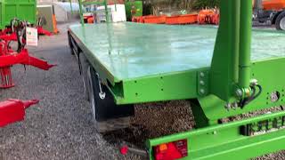 Pronar T028KM Hydraulic Sidewall Bale Trailer [upl. by Shaughn145]