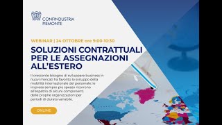 Webinar ECA Italia  Soluzioni contrattuali per le assegnazioni allestero [upl. by Joye951]