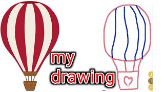 Fire Balloon Drawing  Painting and Coloring for kids and toddlers  Draw fire balloon fireball [upl. by Chace113]