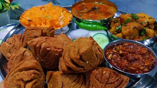 बाफले कैसे बनाते हैं Bafla Recipe Malva Indore ke famous bafle ki recipeFestival Special Thali🔥👌 [upl. by Norrag]