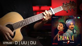 Tu Kya Jaane Chamkila Easy Guitar Chords amp Strumming Lesson [upl. by Elstan]