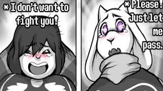 TORIEL NEEDS TO DECIDE Whether to let Frisk pass Undertale Comic Dub Compilation [upl. by Docile451]