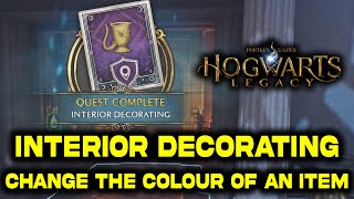 Interior Decorating  Change the Colour of an Item Guide  Hogwarts Legacy Gameplay [upl. by Hannaoj]