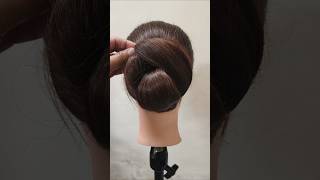 Wow ✨Unique n Easy bun hairstyle hairstyle ytshorts trending [upl. by Adikam]