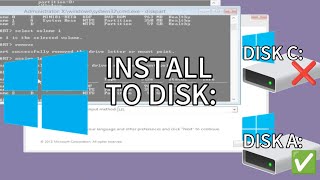 Install Windows to Disk A [upl. by Xylon]