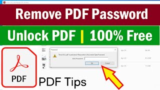 How to Remove a Password From a PDF File  Unlock PDF  Remove PDF Password  Adobe Reader [upl. by Rosalba]