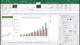 420 How to change the scale of vertical axis in Excel 2016 [upl. by Ethelinda711]