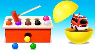 Learn Colors with Wooden Ball Hammer Educational Toys [upl. by Lladnar]