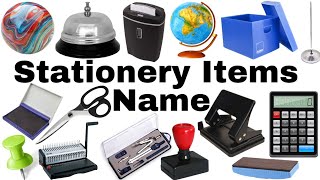 Stationery Items Name  Best Stationery Name for Office and School in English and Hindi with Picture [upl. by Tuneberg199]