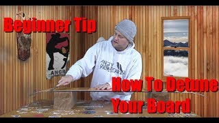 Beginner Tip Detuning Your Snowboards Edges [upl. by Awjan]