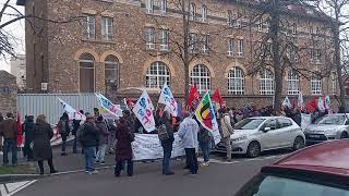 Enseignants en colère devant le rectorat de Versailles le 6 mars 2024 [upl. by Okire]