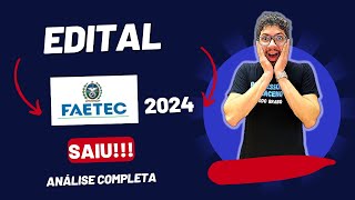 FAETEC 2024  EDITAL E INSCRIÇÕES ABERTAS  SAIBA TUDO [upl. by Nager]