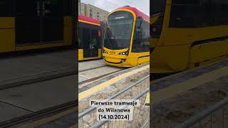 Pierwsze tramwaje testowe do Wilanowa [upl. by Thaxter]