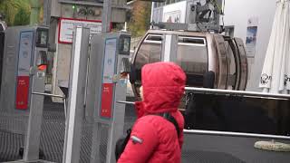 Riding Cable car Ortisei Italy [upl. by Barmen]