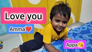 Love youuu Amma Appa❤️ trending cutebaby azhagubaby trendingshorts baby babytalk blessed [upl. by Tonl]