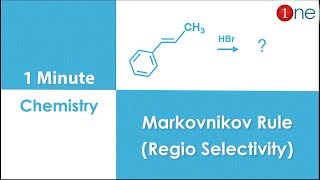 What is Markovnikov Rule  Stereoselectivity and Shortcut  One Minute Chemistry [upl. by Phillie7]