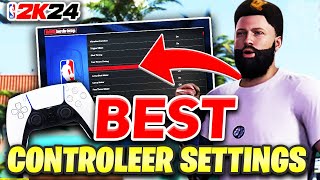 THE BEST CONTROLLER SETTINGS IN NBA 2K24 [upl. by Ahsenat]