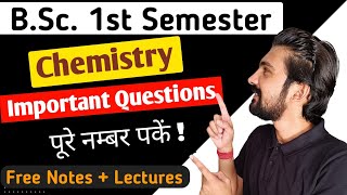 Bsc 1st Semester Chemistry Important Question 202425  Bsc 1st Year Chemistry Question Dadhich Sir [upl. by Eelah]