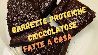 RICETTA BARRETTE PROTEICHE AL CIOCCOLATO FATTE IN CASA  BUONISSIME [upl. by Eednam]