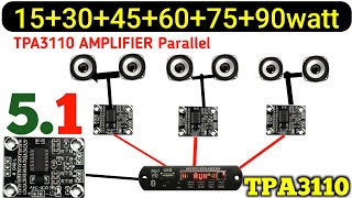 Class D TPA3110 Amplifier Board Parallel  TPA3110 3 Board wiring  Electronics verma [upl. by Bolt72]