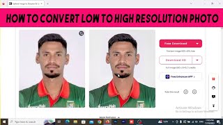 how to convert low to high resolution photo in one Click [upl. by Mirelle336]