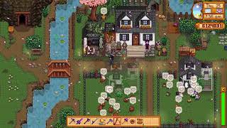 Stardew Valley  Ambient play StarTop Hills Spring Year 5 Day 25 [upl. by Airtina]