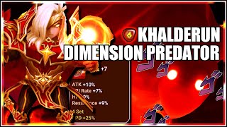 Summoners War  Khalderun Fire Dimension Predator F2P Guide  May 2021 [upl. by Berkin176]