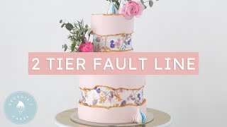 2 Tier Fault Line Cake with Edible Paper  Georgias Cakes [upl. by Backer536]