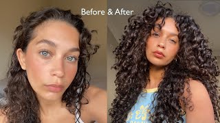 How to get your hair naturally curly from the roots  defined and volumized curls [upl. by Aihsa]