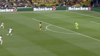 Karim Adeyemi miss 1v1 against Thibaut Courtois vs Real Madrid vs Borussia Dortmund UCL Final [upl. by Ylahtan335]