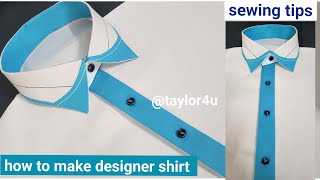 U can also Sew this designer Shirt  Free Pattern Cutting amp Sewing [upl. by Anilatsyrc]