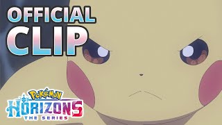 Cap to the Rescue ⚡️  Pokémon Horizons The Series  Official Clip [upl. by Enoed]