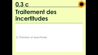 Outils 3c PART 5 La précision et lexactitude [upl. by Eel]