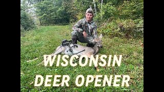 First sit of the year DEER DOWN Wisconsin archery opener [upl. by Hallimaj]