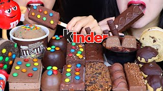 ASMR MampMS ICE CREAM SUNDAE GIANT CHOCOLATE MARSHMALLOW ICE CREAM SANDWICH CAKE CREAM PUFFS 먹방 [upl. by Haduhey]