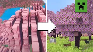 Minecraft 120 Sniffer Secrets amp Cherry Groves [upl. by Oiziruam]