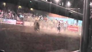 Ted Stovin 915 points on Northcotts 432 Moccassin Bead at Jasper CPRA Rodeo [upl. by Maddalena]