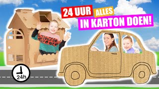 24 UUR ALLES IN KARTON DOEN  CHALLENGE Cardboard Challenge ♥DeZoeteZusjes♥ [upl. by Osi934]