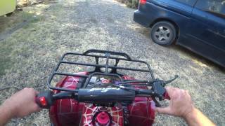 Coolster ATV3125XR8U 125cc ATV  startup amp ride [upl. by Idelia463]