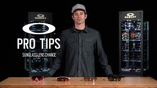 Sunglass Lens Change  OAKLEY PRO TIPS [upl. by Velick60]