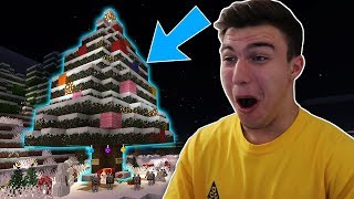 AM FĂCUT CEL MAI MARE BRAD PE MINECRAFT 🎄 [upl. by Ellekcim287]