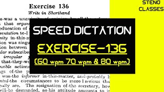 Speed Dictation of Exercise 136  Chapter Special Contractions  Pitman Shorthand English  2024 [upl. by Cyna]